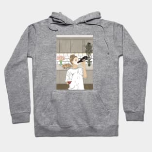 Wine drinker girl Hoodie